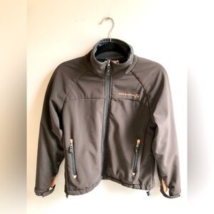 Free Country Women’s Medium Softshell Jacket Brown Zip Up